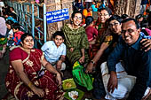 Pilgrims visiting the great Sri Ranganatha Temple of Srirangam, Tamil Nadu. 